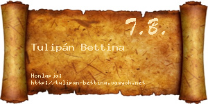 Tulipán Bettina névjegykártya